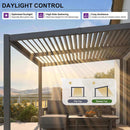 [10X12FT] Alora Modern Louvered Aluminum Pergola With Sloped Roof (SAK41765)