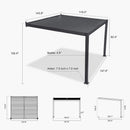 [10X12FT] Alora Modern Wall-Mounted Louvered Pergola With Aluminum Frame (SAK45912)