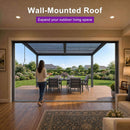 [10X12FT] Alora Modern Wall-Mounted Louvered Pergola With Aluminum Frame (SAK45912)