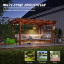 [10X12FT] Alora Premium Extra Large Outdoor Weather-Resistant Wooden Grape Pergola (SAK16278)