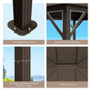 [10X12FT] Alora Premium Outdoor Hardtop Patio Gazebo W/ Galvanized Steel Top & Aluminum Frame (SAK74065)