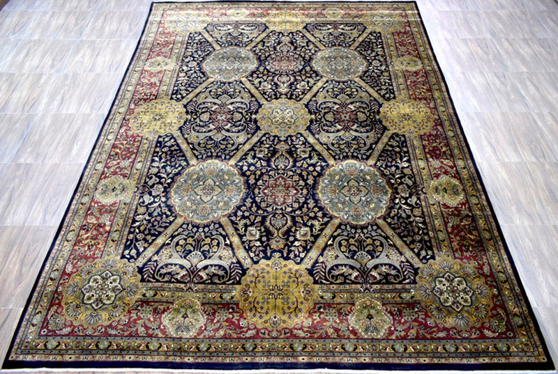 10x14 Rug | Mashad Handmade Handspun Wool  Area Rug