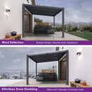 [10X14FT] Alora Modern Louvered Aluminum Pergola With Sloped Roof (SAK44815)