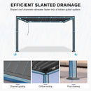 [10X14FT] Alora Modern Wall-Mounted Louvered Pergola With Aluminum Frame (SAK30048)