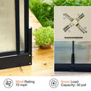 [10X14FT] Premium Outdoor Polycarbonate Greenhouse With Aluminum Frame And Double Swing Doors (SAK23168)