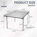 [10X16FT] Alora Heavy-Duty Outdoor Driveway Pergola With Aluminum Alloy Frame And Polycarbonate Panels (SAK47395)