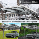 [10X16FT] Alora Heavy-Duty Outdoor Driveway Pergola With Aluminum Alloy Frame And Polycarbonate Panels (SAK47395)