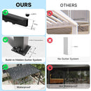 [10X19FT] Alora Premium Full Aluminum Patio Outdoor Louvered Pergola With Adjustable Hardtop Roof (SAK86352)