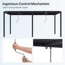 [10X19FT] Alora Premium Full Aluminum Patio Outdoor Louvered Pergola With Adjustable Hardtop Roof (SAK86352)