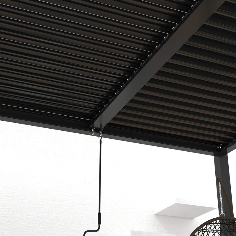 [10X19FT] Alora Premium Powder-Coated Aluminum Pergola With Adjustable Louvers (SAK78345)