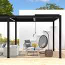 [10X19FT] Alora Premium Powder-Coated Aluminum Pergola With Adjustable Louvers (SAK78345)
