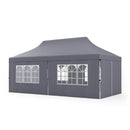 10 x 20 FT Pop up Canopy with 6 Sidewalls and Windows and Carrying Bag for Party Wedding Picnic-Blue by DirectDeals