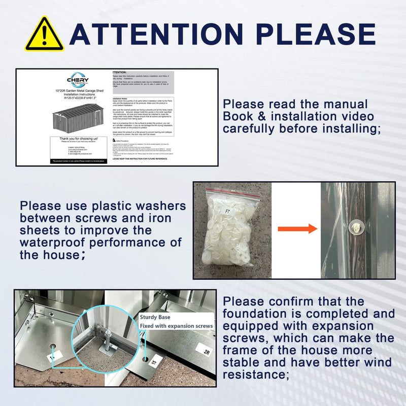 [10X20FT] Alora Heavy-Duty Multipurpose Outdoor All-Weather Utility Garage Storage Shed With Air Vents (SAK74834)