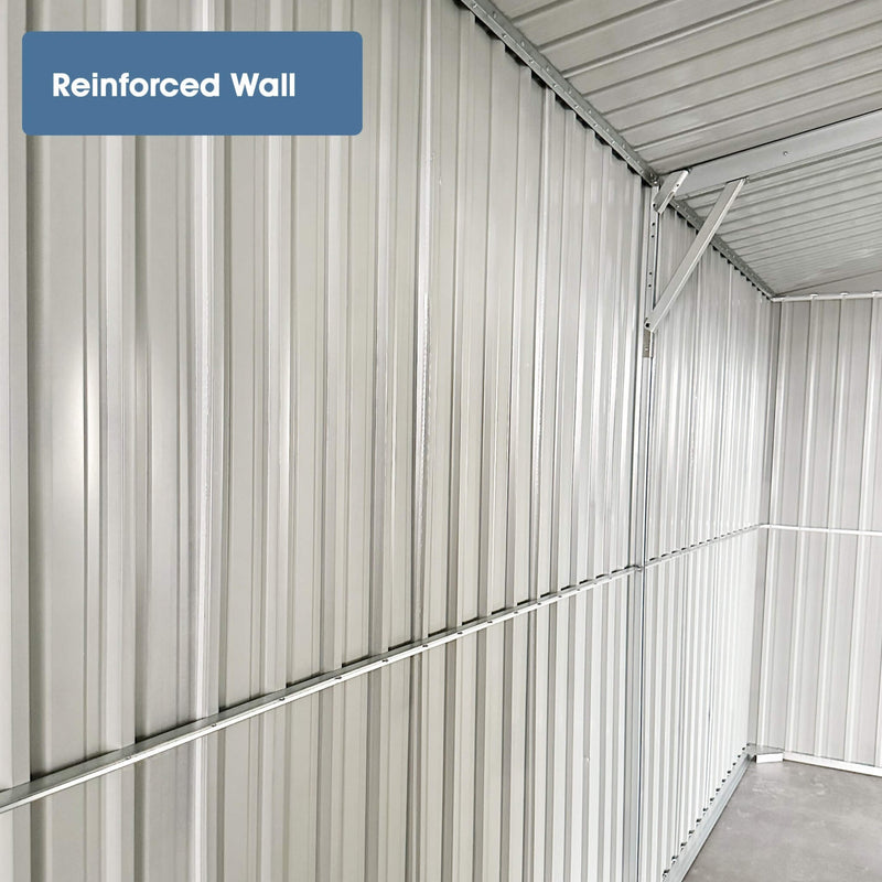 [10X20FT] Alora Heavy-Duty Multipurpose Outdoor All-Weather Utility Garage Storage Shed With Air Vents (SAK74834)