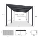 [10X20FT] Alora Modern Louvered Aluminum Pergola With Sloped Roof (SAK12034)