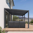 [10X20FT] Alora Modern Louvered Aluminum Pergola With Sloped Roof (SAK12034)