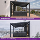 [10X20FT] Alora Modern Louvered Aluminum Pergola With Sloped Roof (SAK12034)