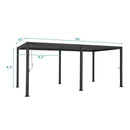 [10X20FT] Alora Modern Outdoor Adjustable Charcoal Louvered Pergola With Screens And Built-In Drainage (SAK64973) by SAKSBY WHOLESALE