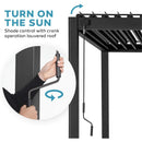 [10X20FT] Alora Modern Outdoor Adjustable Charcoal Louvered Pergola With Screens And Built-In Drainage (SAK64973) by SAKSBY WHOLESALE