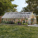 [10X24FT] Premium Heavy-Duty Polycarbonate Walk-In Greenhouse W/ Aluminum Frame & Built-In Gutter System (SAK58472)