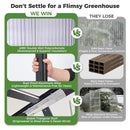 [10X24FT] Heavy-Duty Outdoor Aluminum Polycarbonate Greenhouse With Roof Vents And Swing Doors, 4MM (SAK97032) by SAKSBY WHOLESALE