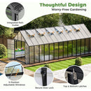 [10X28FT] Heavy-Duty Outdoor Aluminum Polycarbonate Greenhouse With Roof Vents And Swing Doors, 4MM (SAK24618) by SAKSBY WHOLESALE