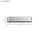 GobekUsa 11"/15" Modern LED Wall Washer Light - Silver Rectangular Sconce Fixture with Aluminum Shade, Warm/White Light