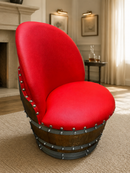 Whiskey & Wine Barrel Coffee Table Set — 2 Chairs