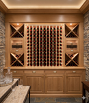 Pine Upper Wine Rack Cabinet | 11 Column by Wine Racks