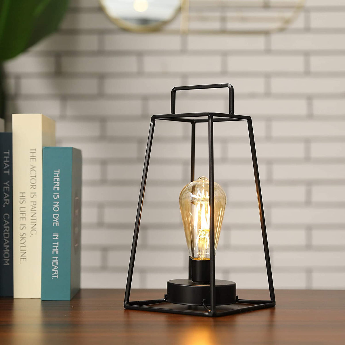 12''H Retro Style Geometric Table Lamp, photo 3 of 7