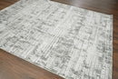 8x10 Gray, Silver Hand Knotted 100% Wool Modern & Contemporary Oriental Area Rug