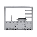 Castelle Flame Imperial 110-Inch 4-Burner 72K BTU Deluxe Stainless Steel Outdoor Kitchen Grill Island With Wine Cooler, Rotisserie, Cabinets, And Granite Countertops (SAK94721)