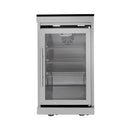 Castelle Flame Imperial 110-Inch 4-Burner 72K BTU Deluxe Stainless Steel Outdoor Kitchen Grill Island With Wine Cooler, Rotisserie, Cabinets, And Granite Countertops (SAK94721)