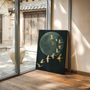 Golden Flight Beneath a Silent Moon