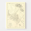 Vintage Map of Brownsville, Texas 1890