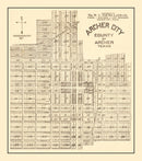 Vintage Map of Archer, Texas 1921