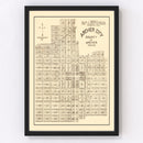 Vintage Map of Archer, Texas 1921