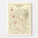Vintage Map of Ranger, Texas 1918