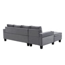 Modern Sectional Sofa Set With L Shape Chaise Lounge And Storage by HouseOfZazla