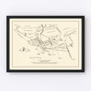Vintage Map of Galveston, Texas 1922