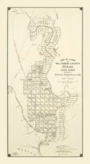 Vintage Map of Val Verde County, Texas 1913