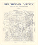 Vintage Map of Hutchinson County, Texas 1922