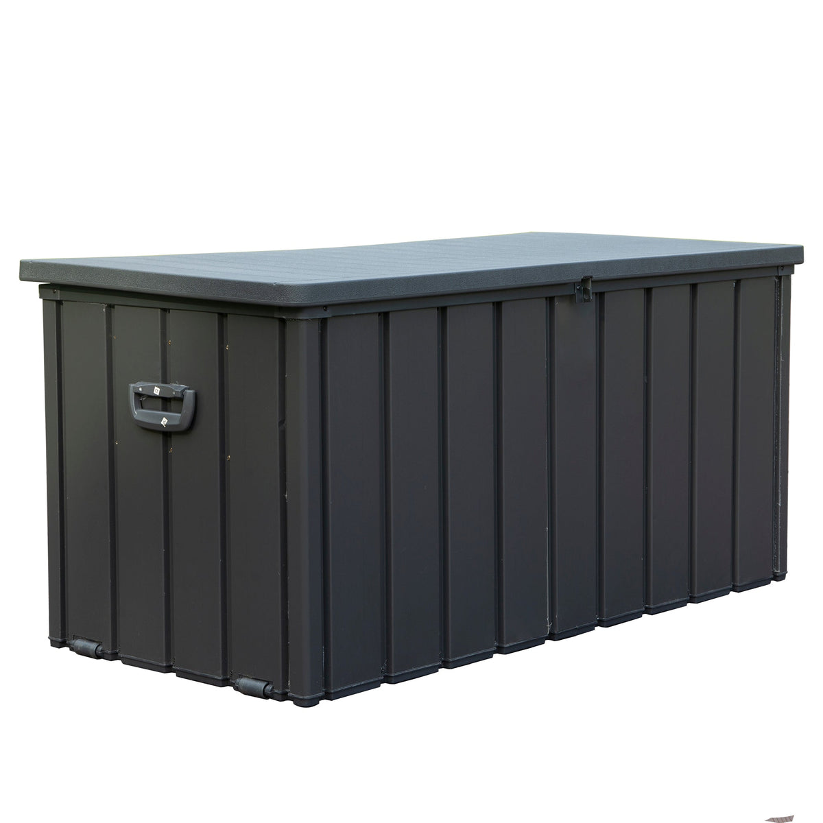 100 Gallon Outdoor Storage Deck Box - Waterproof, Dark Gray, photo 4 of 7