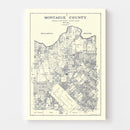 Vintage Map of Montague County, Texas 1924