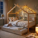 House Bed With Bookshelf Storage by HouseOfZazla