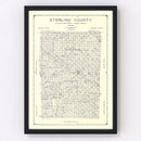 Vintage Map of Sterling County, Texas 1926