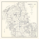 Vintage Map of Liberty County, Texas 1926