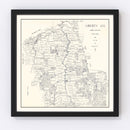 Vintage Map of Liberty County, Texas 1926