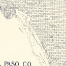 Vintage Map of El Paso County, Texas 1921
