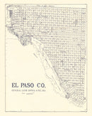 Vintage Map of El Paso County, Texas 1921